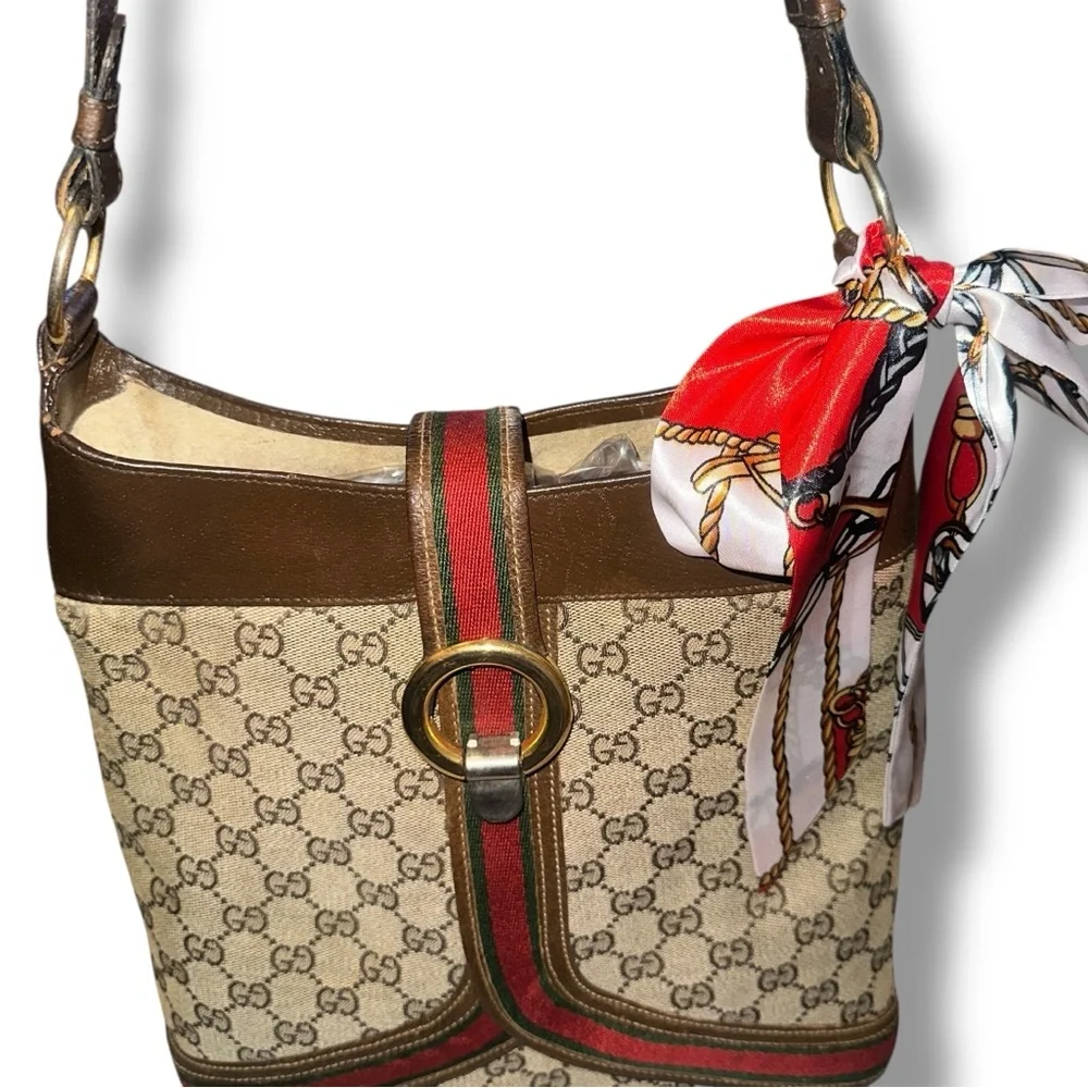 Gucci GG Canvas SHERRY LINE Shoulder Bag Vintage Luxury Monogram Classic - Picture 3 of 16